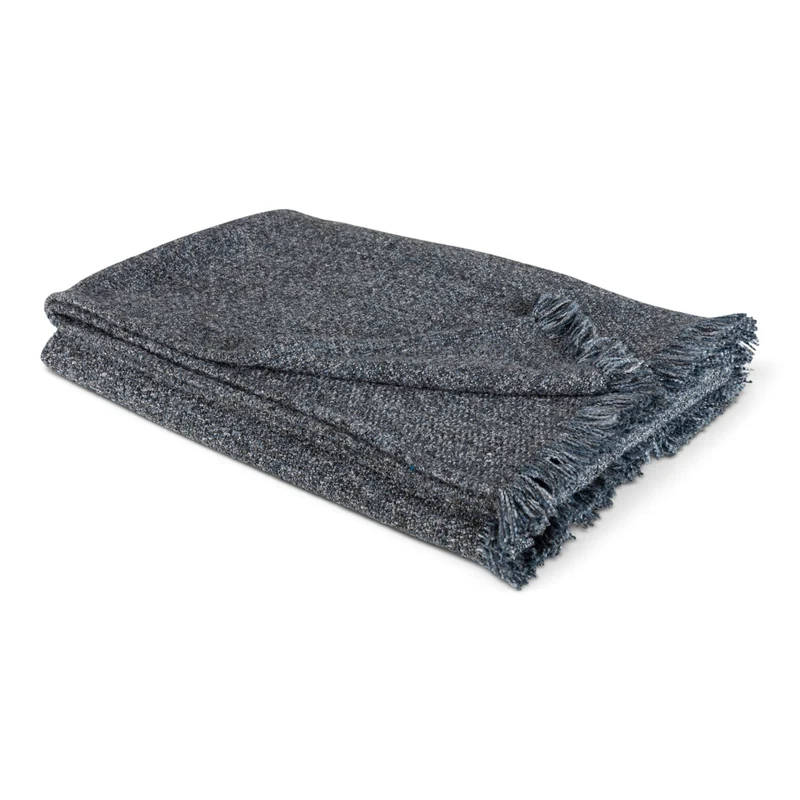 Luxe Plaid Donkerblauw Katoen 170 x 130 cm