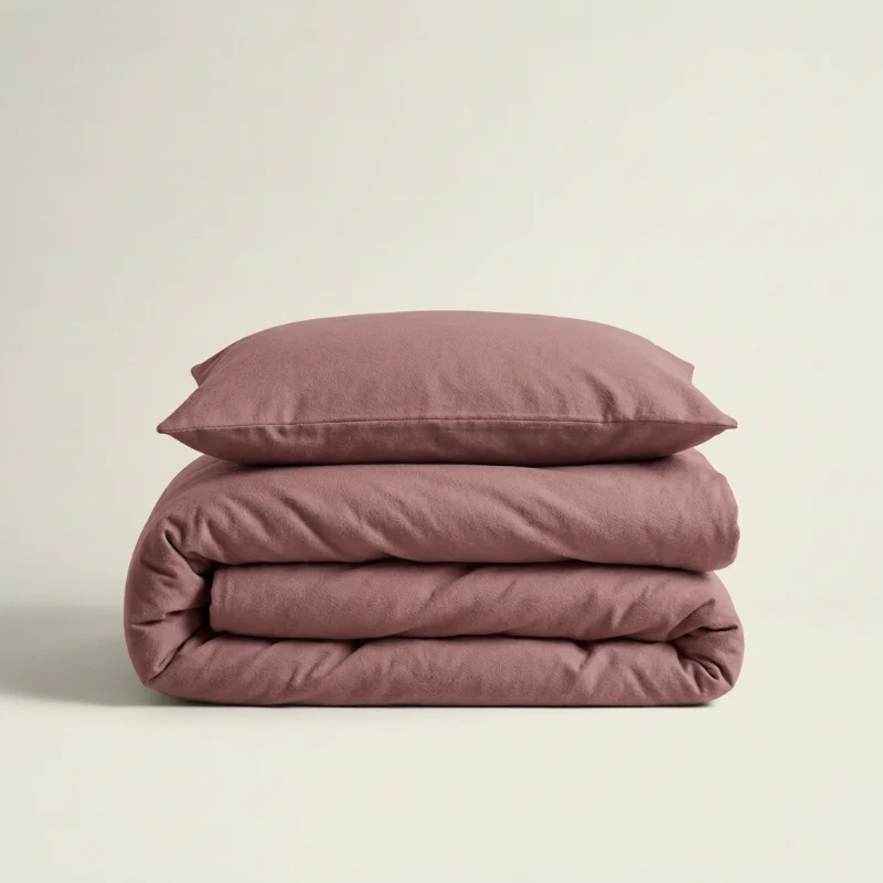 Dekbedovertrek Percale Katoen Uni - Oud Roze