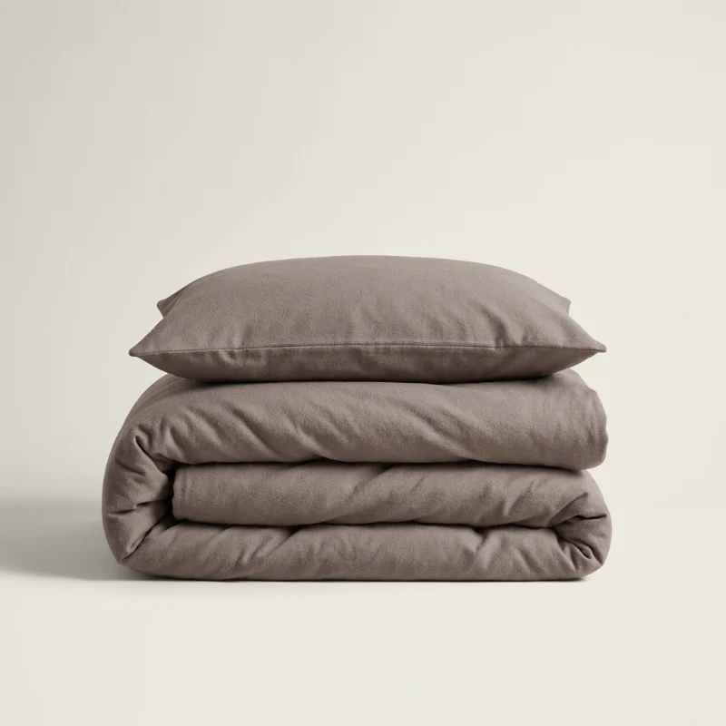 Dekbedovertrek Percale Katoen Uni - Taupe