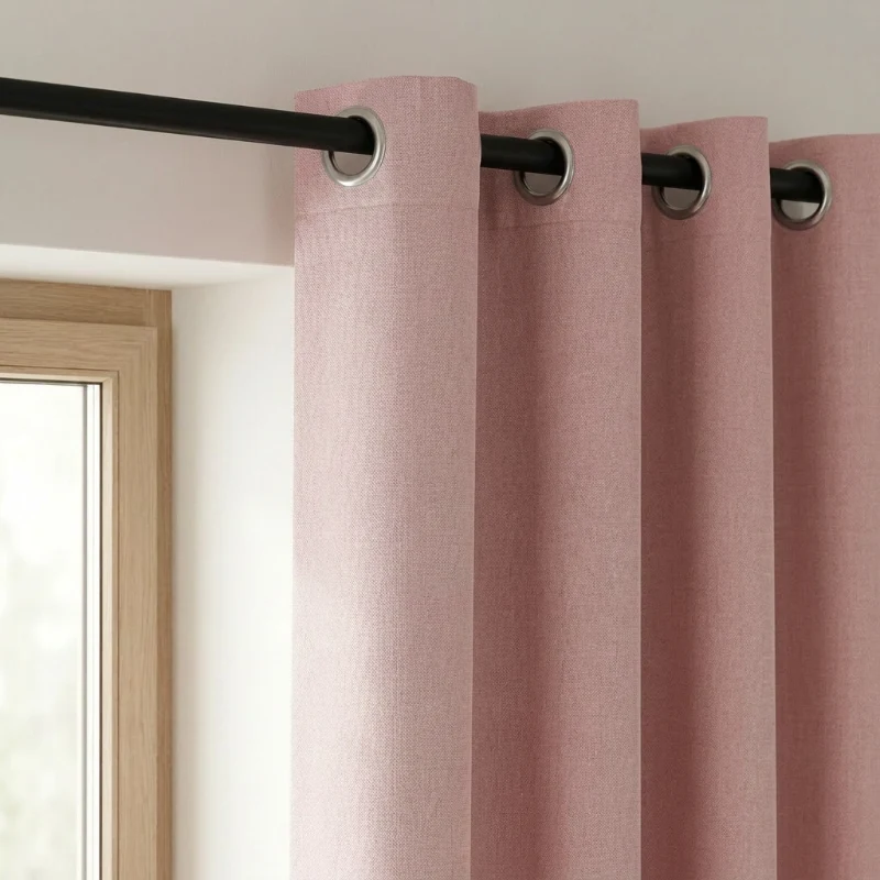Gordijnen Verduisterend & Isolerend - Ringen - Oud Roze