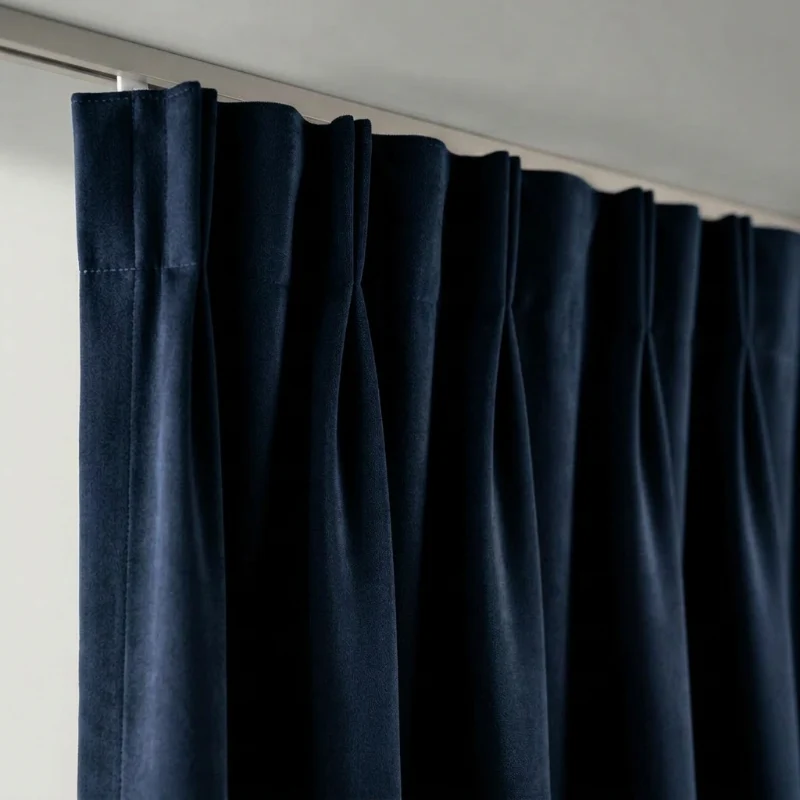 Velvet Gordijnen Verduisterend - Haken - Navy