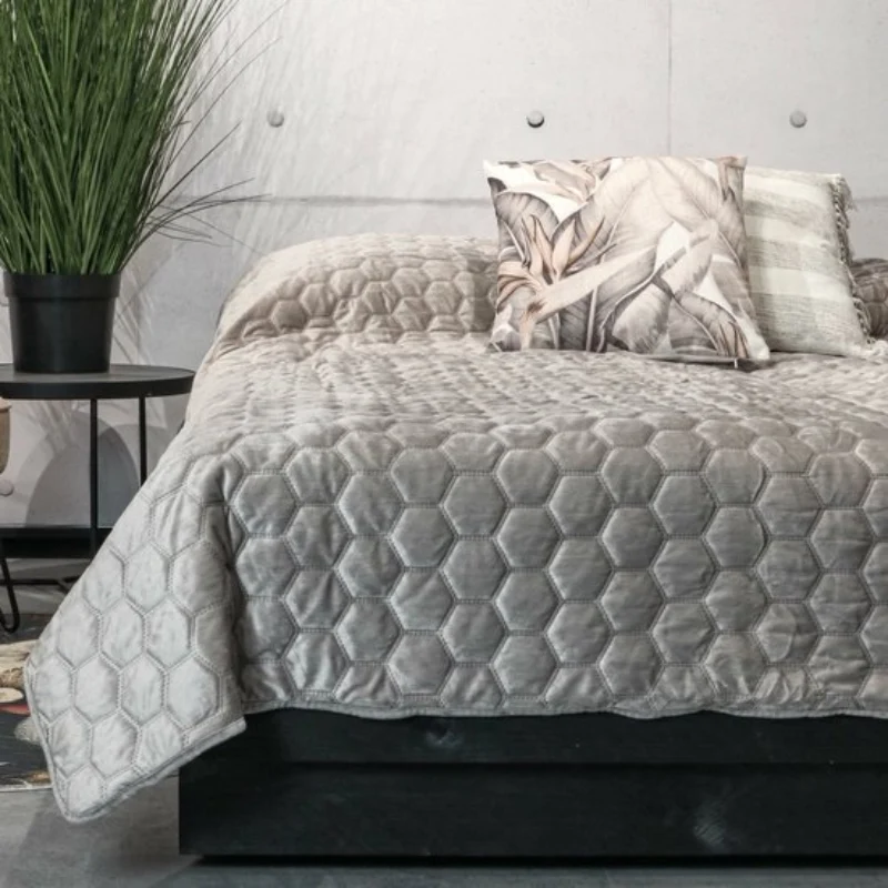 Bedsprei Peggy - Lichtgrijs