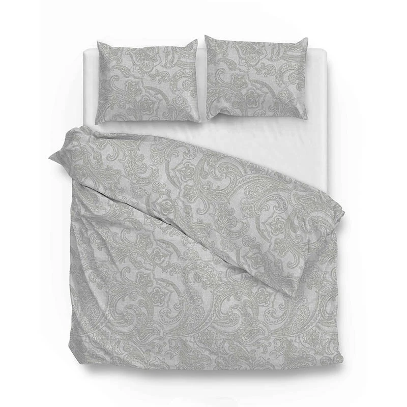 Dekbedovertrek Katoen - Paisley di Lino - Dove Grey