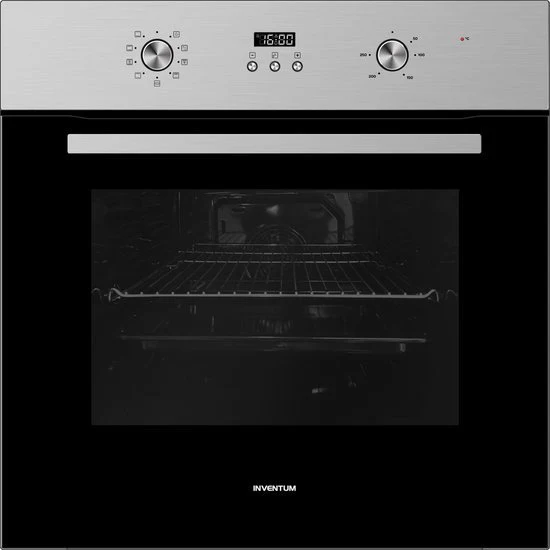 Inventum inbouwoven IOH6070RK - RVS/Zwart