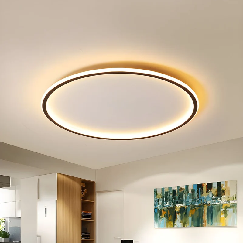 Nordic Dimmable LED Black Flush Mount Ceiling Light | Orenza