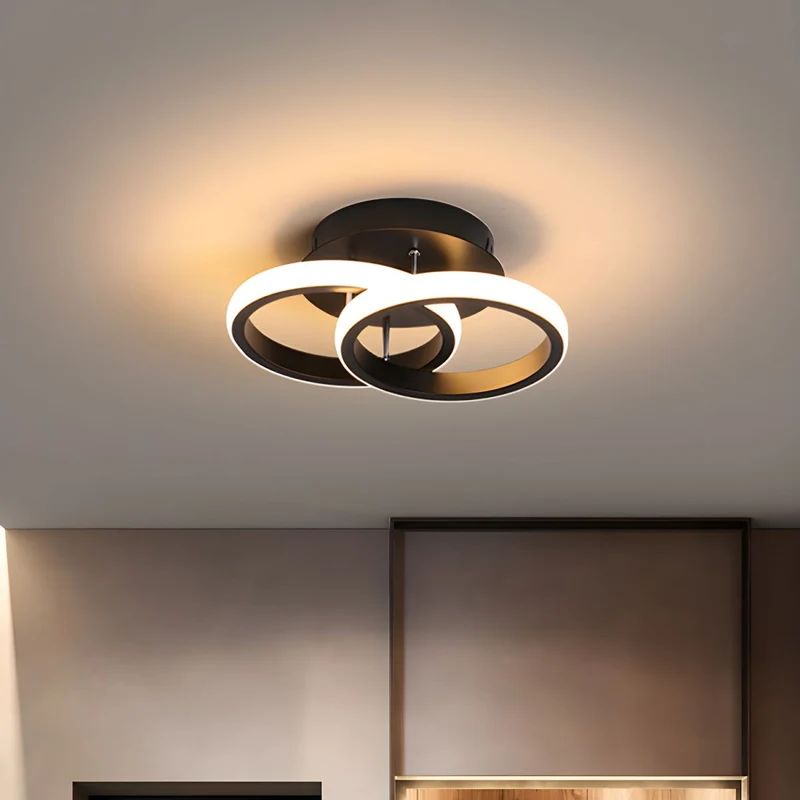 Sleek Round LED Metal Semi Flush Ceiling Light | Brilume