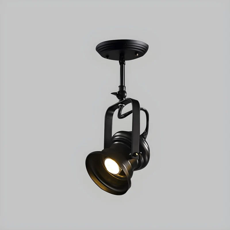 Industrial Ceiling Light with Adjustable Metal Spotlight | Merqis