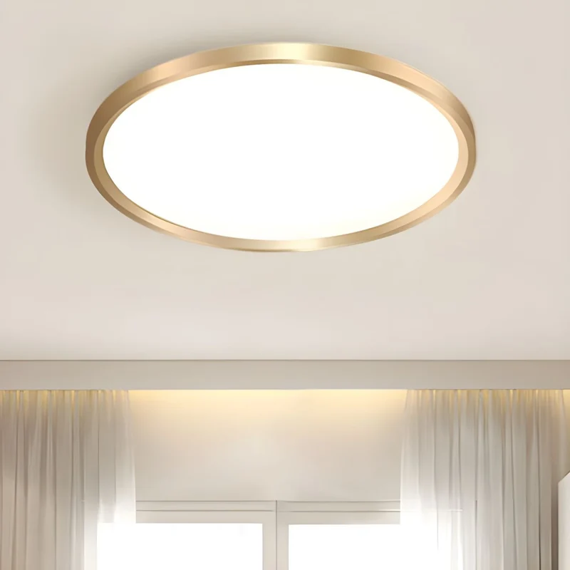 Gold Metal LED Flush Mount Ceiling Light Fixture | Glimra