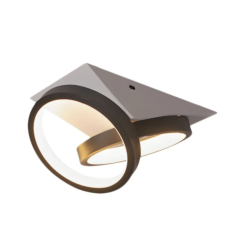Modern Black Acrylic LED Flush Mount Ceiling Light | Liomora