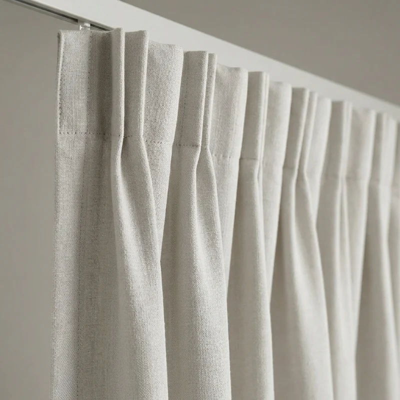 Gordijnen met Linnen Look - Haken - Off White