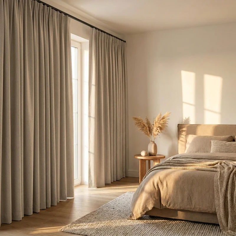 Luxe Gordijnen 100% Verduisterend - Haken - Crème