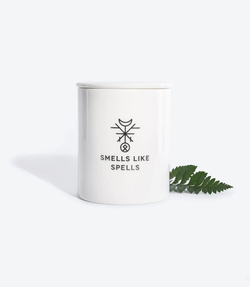 Smells Like Spells Geurkaars — Tarot Gematigdheid (TEMPERANCE), sojawas in porselein (±60 uur)
