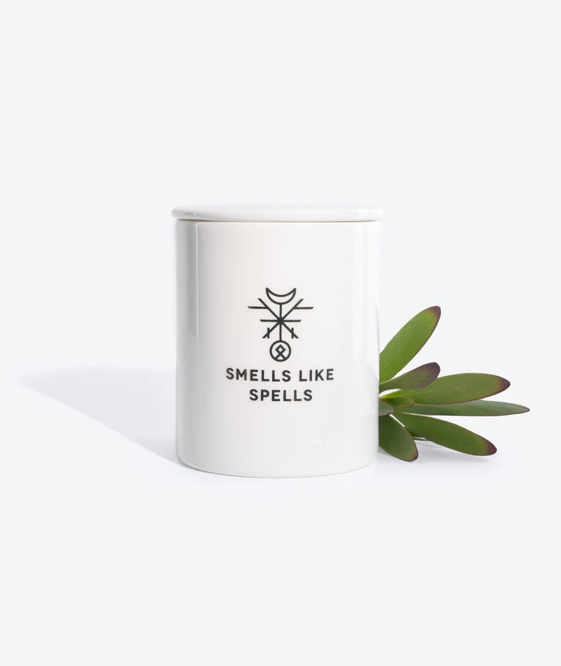 Smells Like Spells Geurkaars — Tarot Het Rad van Fortuin (THE WHEEL OF FORTUNE), sojawas in porselein (±60 uur)