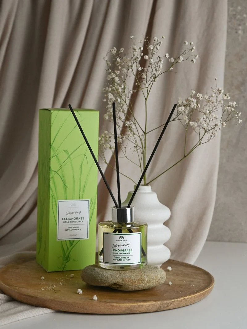 Magrada Huisparfum met Geurstokjes — 'Refreshing': Lemongrass (100 ml)