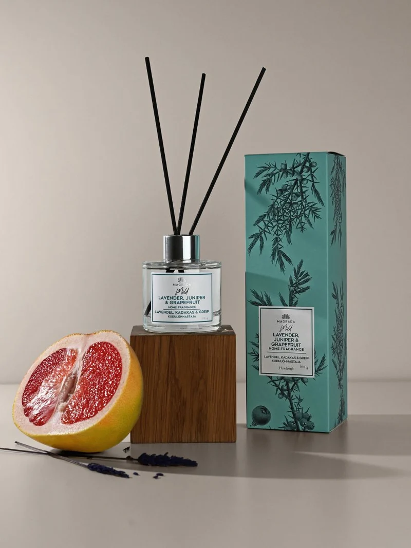 Magrada Huisparfum met Geurstokjes — 'Mild': Lavendel, Grapefruit & Jeneverbes (100 ml)