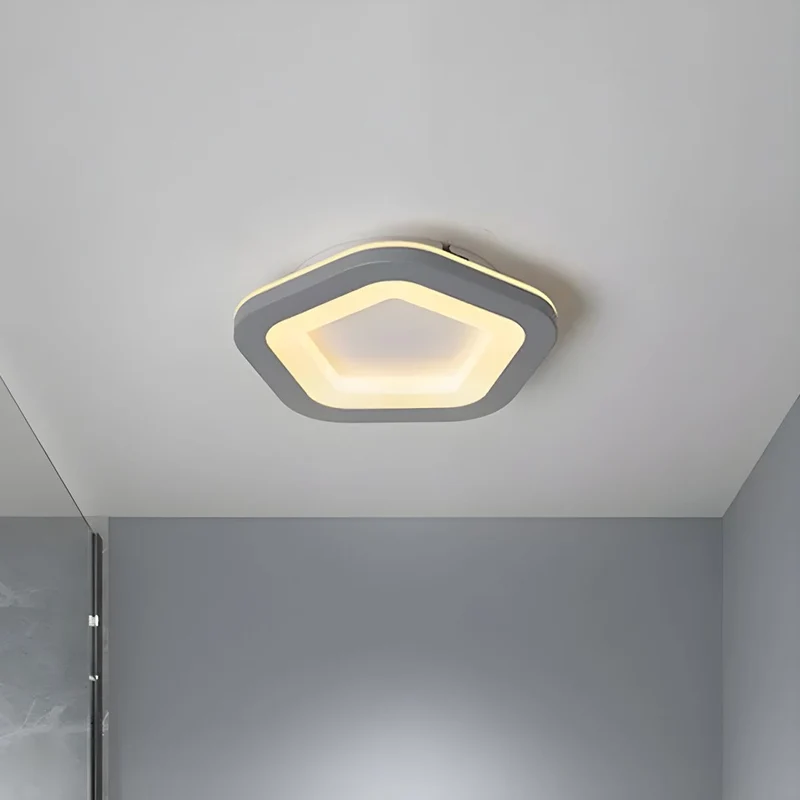 Pentagon LED Flush Mount Ceiling Light in Acrylic | Auralux