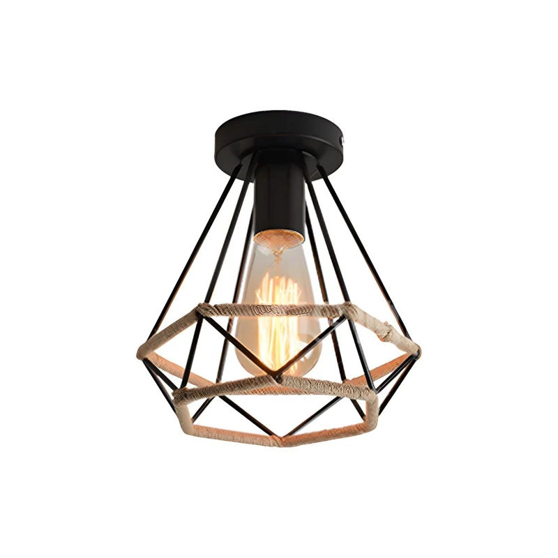 Diamond Rope Metal Semi Flush Ceiling Light | Uverin
