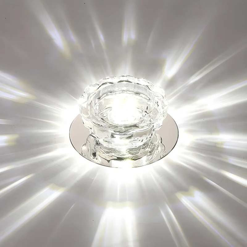 Modern Crystal LED Flush Mount Ceiling Fixture | Selnix
