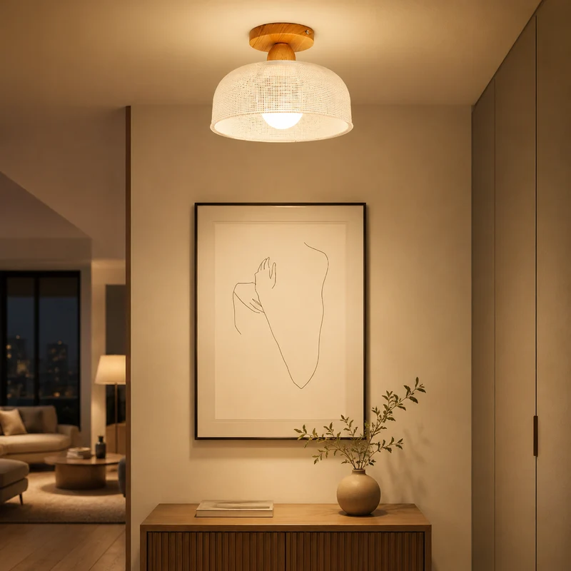 Prismatic Glass Semi Flush Nordic Ceiling Light | Prismia