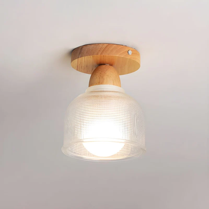 Nordic Cylinder Glass Semi Flush Ceiling Light | Glasvia