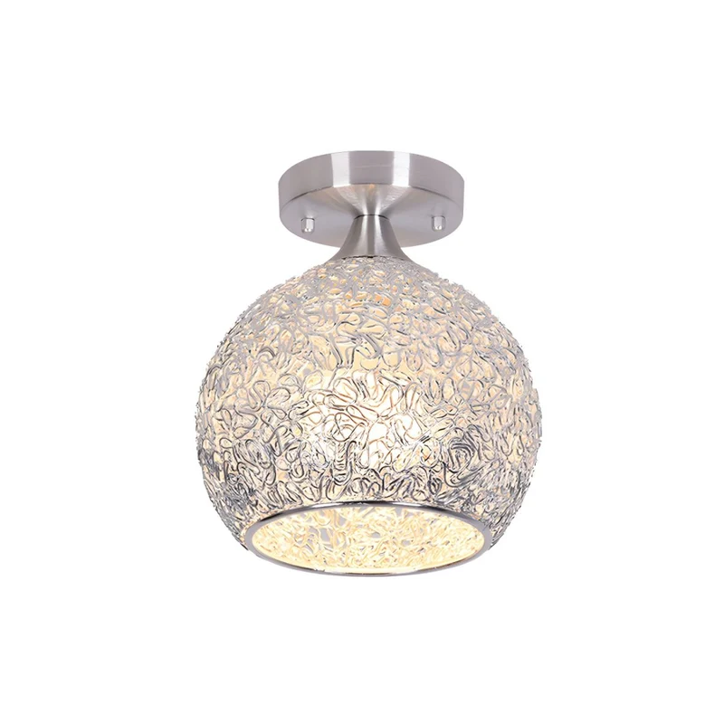 Chrome Dome Flush Mount Ceiling Light for Small Rooms | Glowren