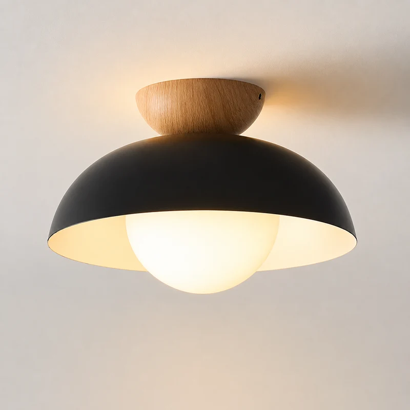 Minimalist Nordic Glass and Iron Ceiling Light Fixture | Galqen