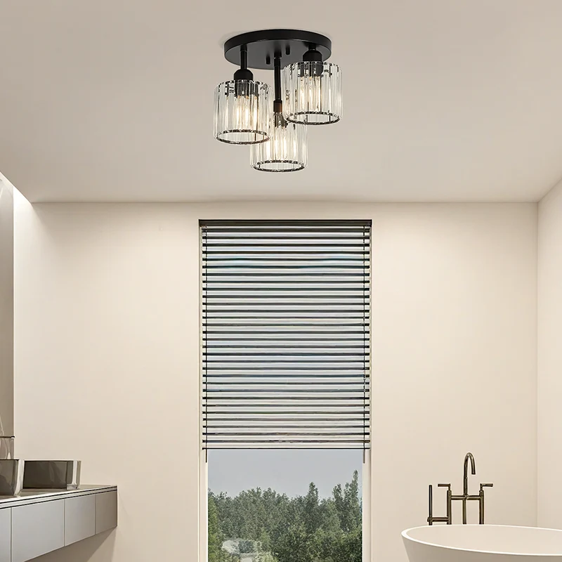 Crystal Semi Flush Ceiling Light for Modern Rooms | Glasora