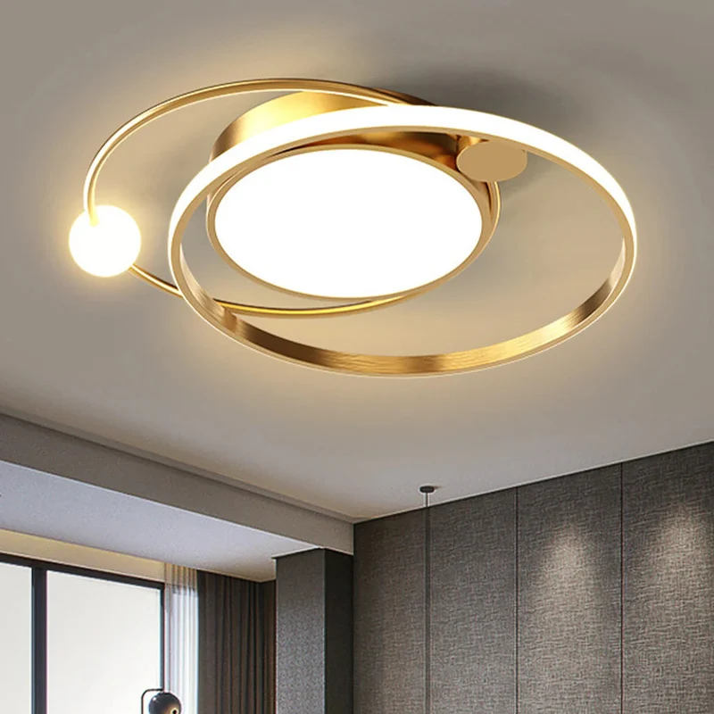 Modern Copper LED Ceiling Light for Indoor Use | Zanvex