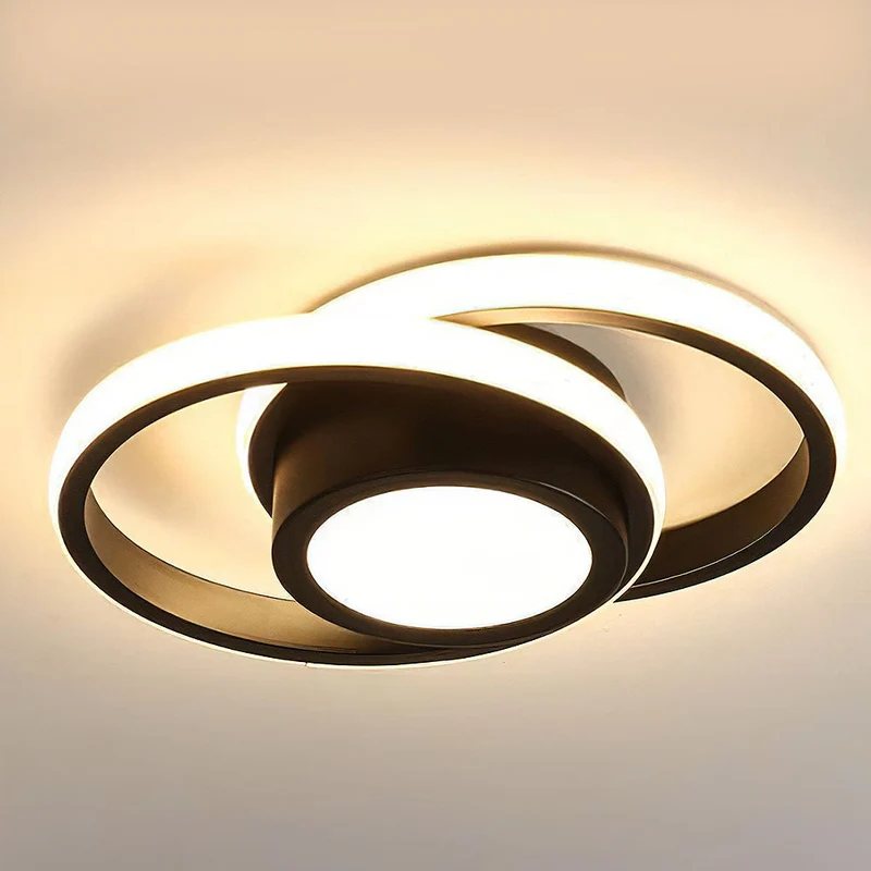 Double Ring Minimalist LED Ceiling Fixture | Tilqor
