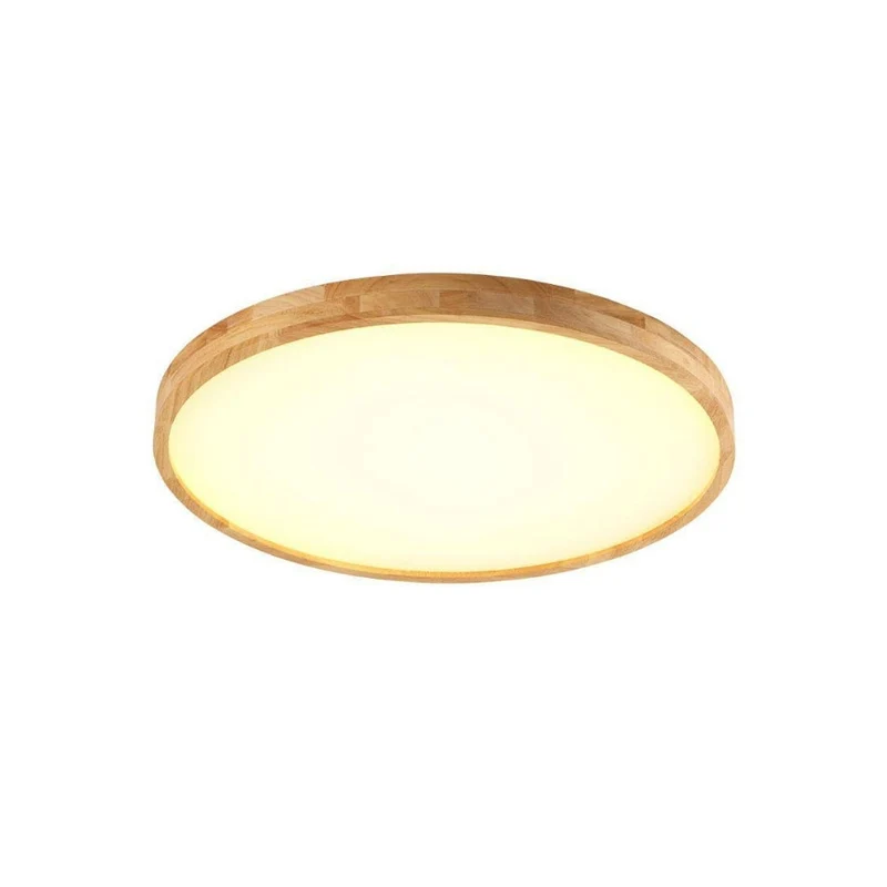 Scandinavian Wooden LED Ceiling Light Ring Fixture | Lureva