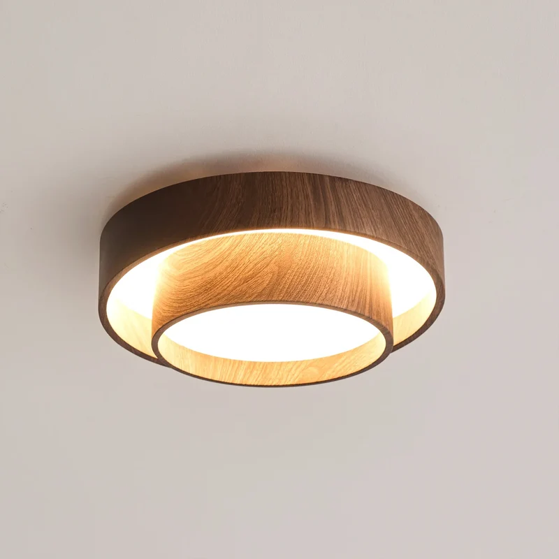 Modern Walnut LED Ceiling Light Fixture | Lumirox