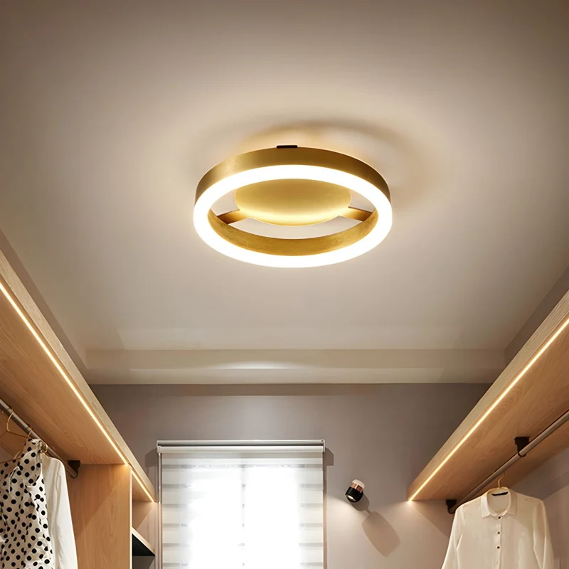 Modern Gold LED Ceiling Light Metal Fixture | Morlax