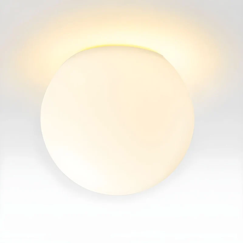 Contemporary White Globe Ceiling Light Flush Mount Lamp | Lunero