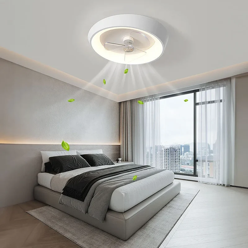 Minimalist Modern Iron Ceiling Fan Light LED | Lenvara