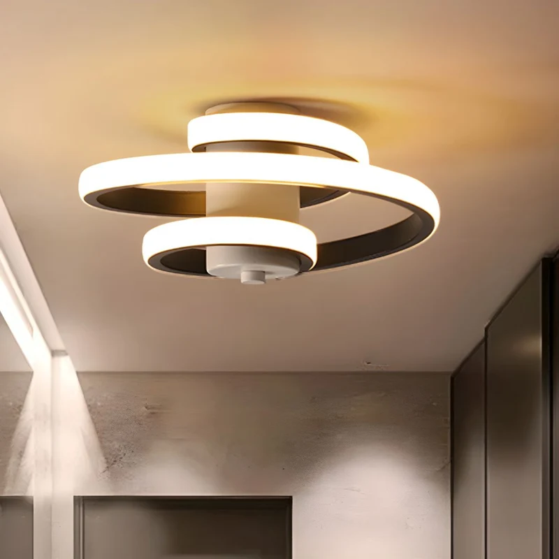 Nordic Acrylic Spiral LED Ceiling Lamp Modern Style | Avelen