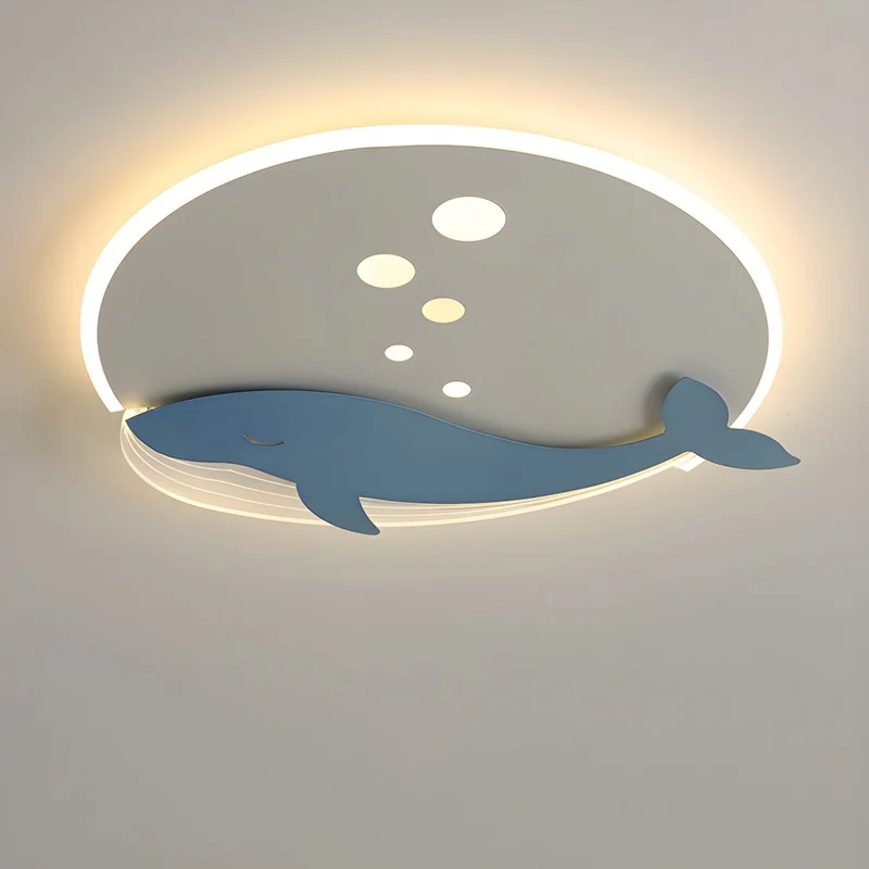 Scandinavian Kids Round Metal Ceiling Light Fixture | Dalmera