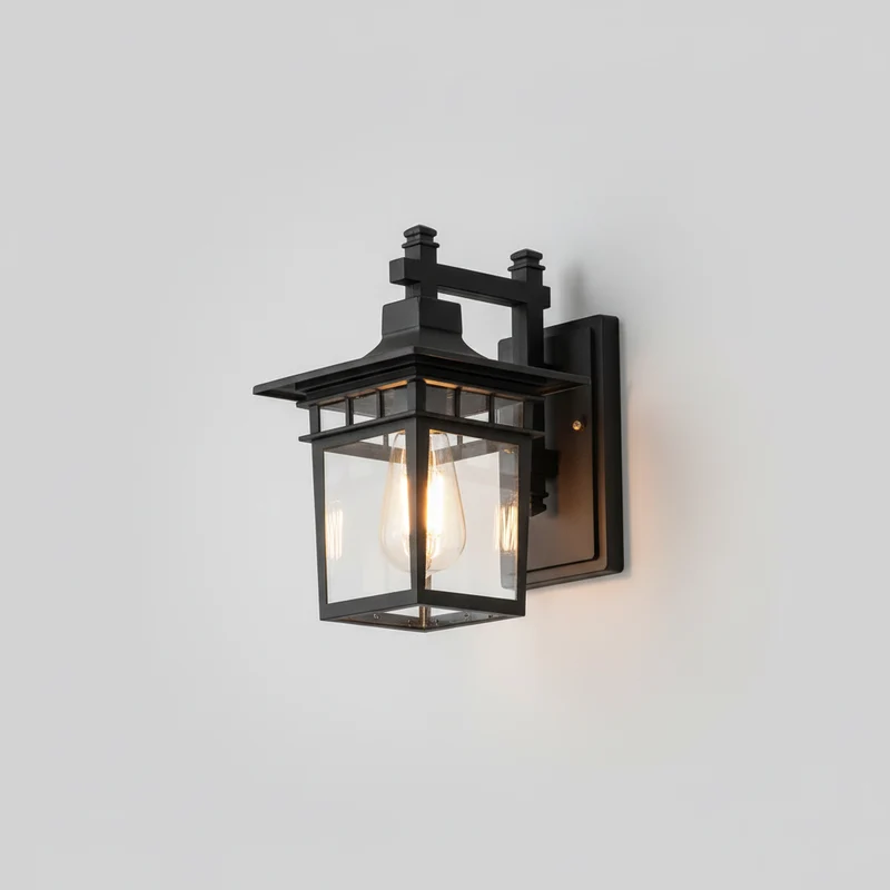 Fylo Black | Outdoor Wall Lamp for Garden Lighting