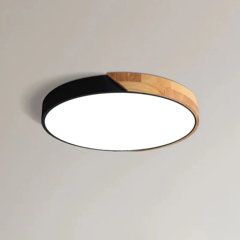 Plafondlamp Hout Scandinavisch LED Rond 23 Of 30cm Modern Design