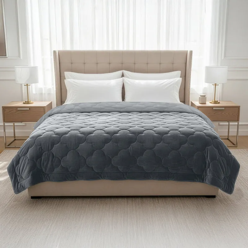 Velura Series - Velvet Dekbed | Grijs