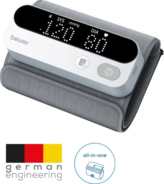 Beurer BM 59 Smart Bloeddrukmeter bovenarm - NIEUW - Geïntegreerde flexibele manchet 22-42 cm - Oplaadbare accu