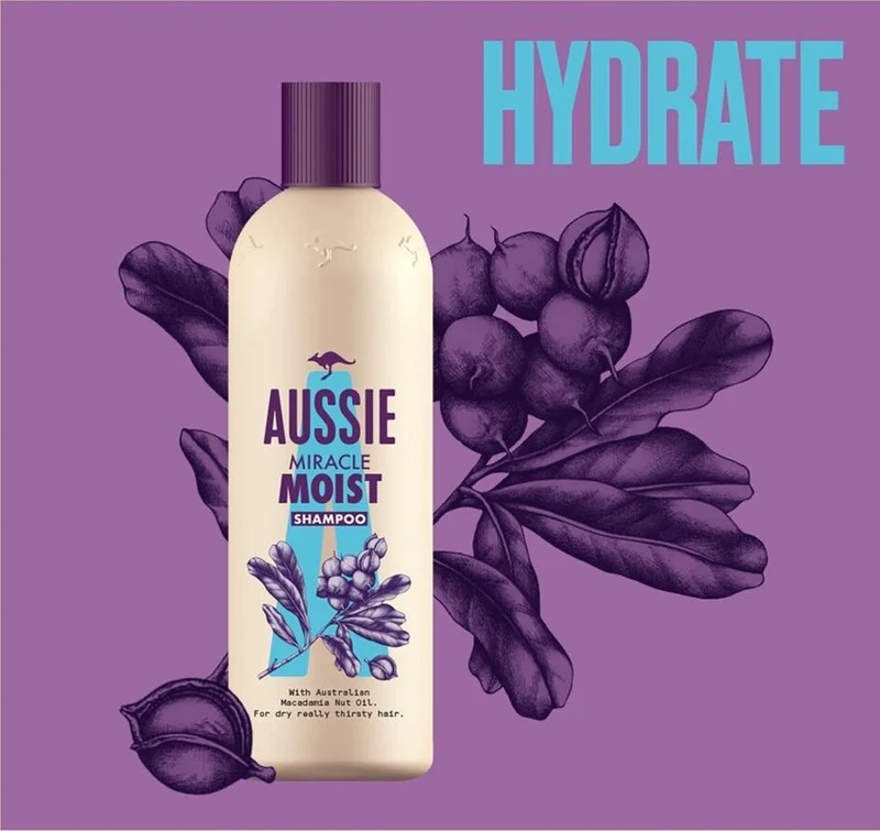 Aussie Miracle Moist Shampoo - Hydrate 300 ml