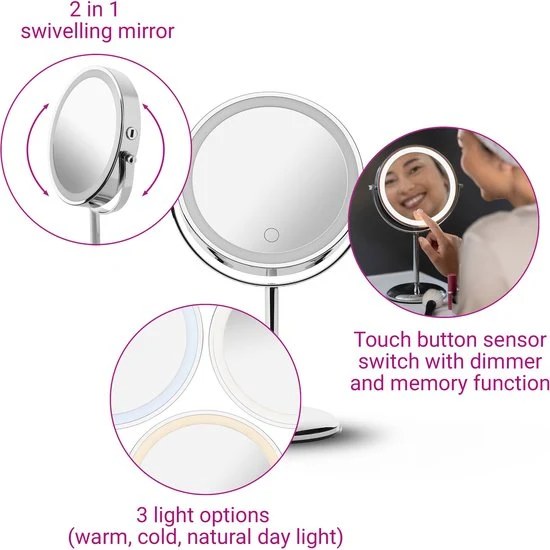 medisana CM 844 - Cosmetica spiegel met verlichting - Verpakking beschadigd