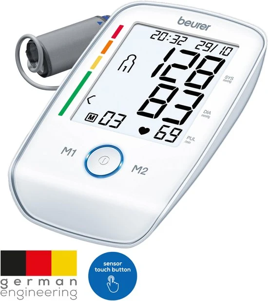 Beurer BM 45 Comfort Bloeddrukmeter bovenarm - XL verlicht display - Compact
