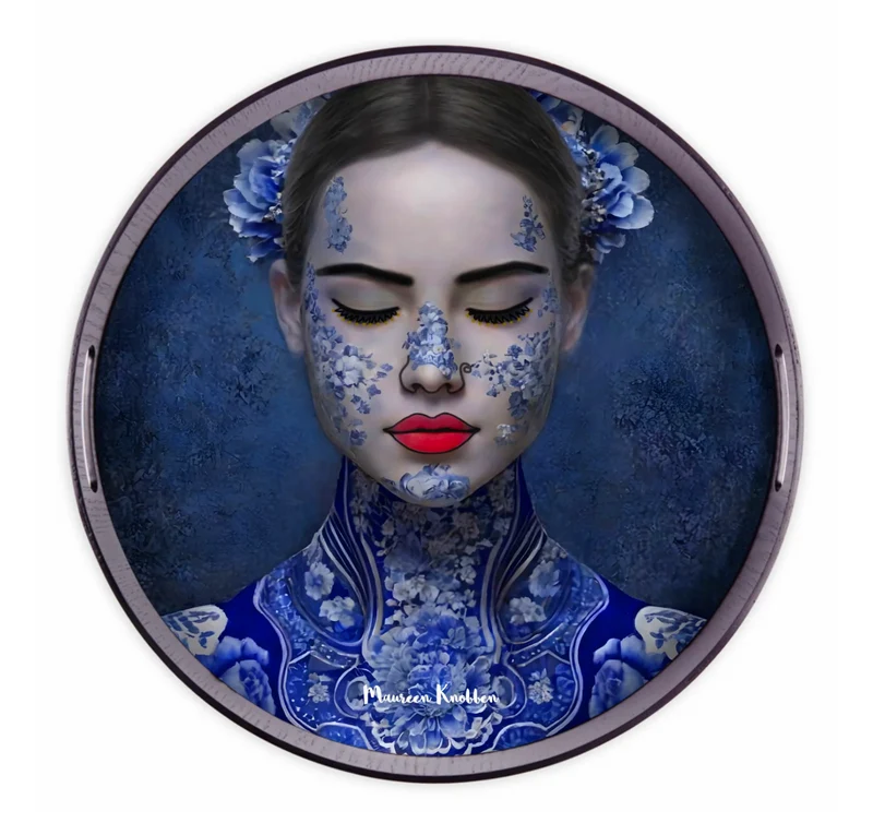 Dienblad "Lady Delft" eyes-closed