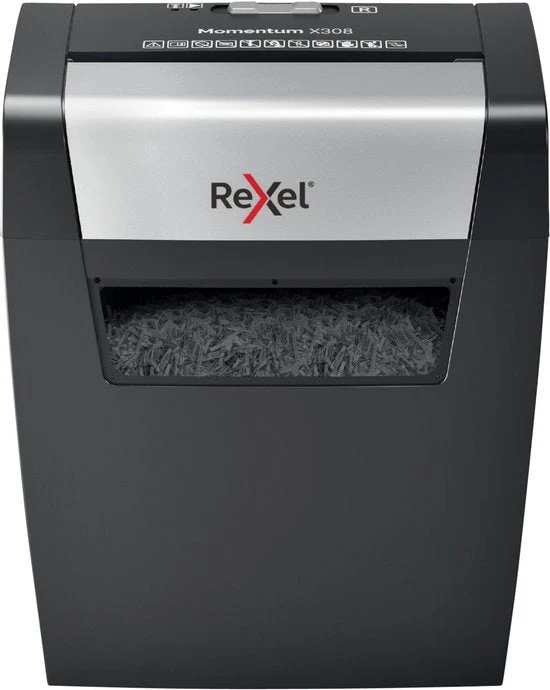 Rexel Momentum X308 Papierversnipperaar — zo goed als nieuw
