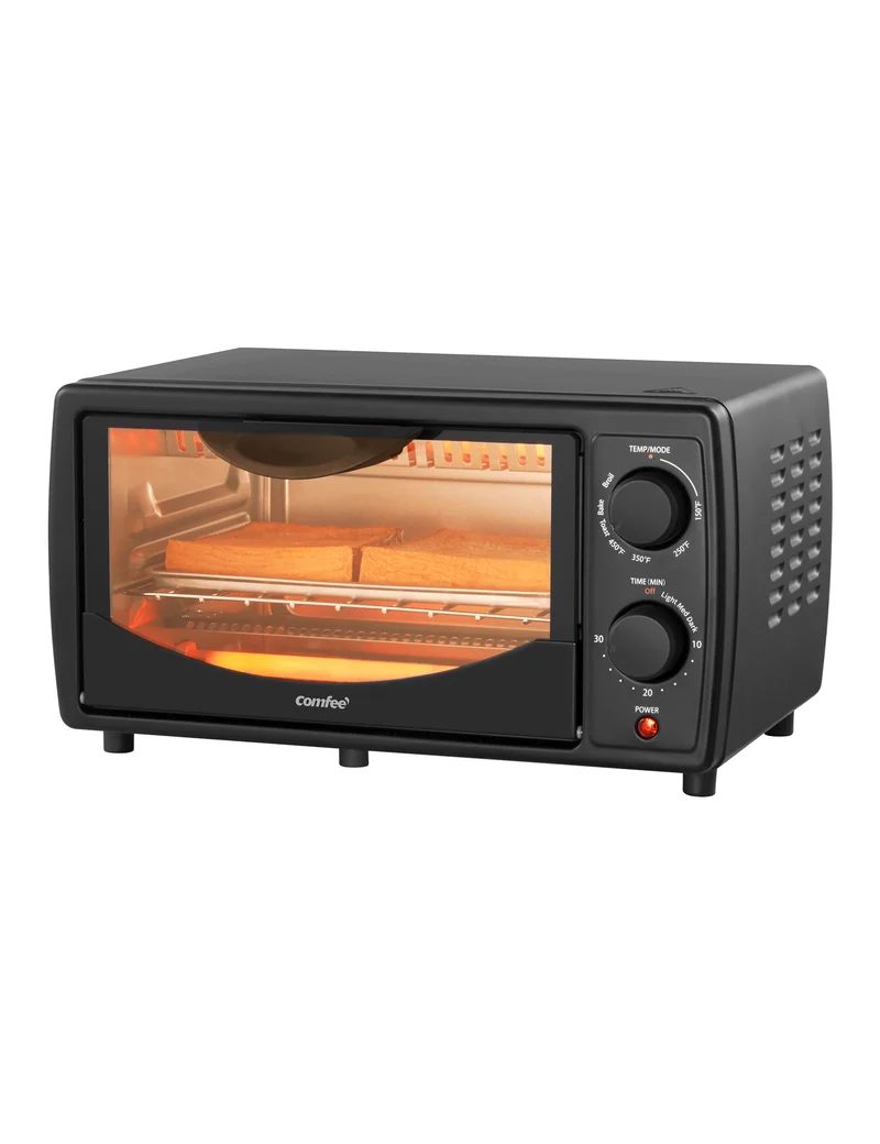 4-Slice Countertop Toaster Oven - Black