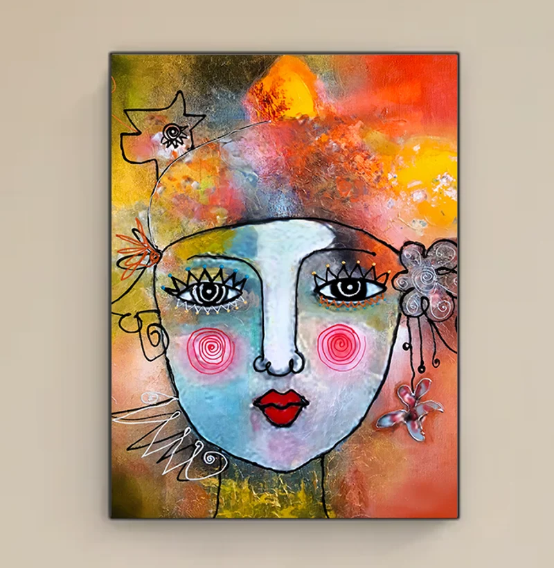 Art Chromaluxe "Earthly Orange Woman"