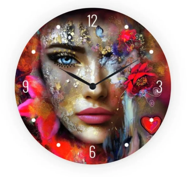 Wandklok "Passionate Woman"