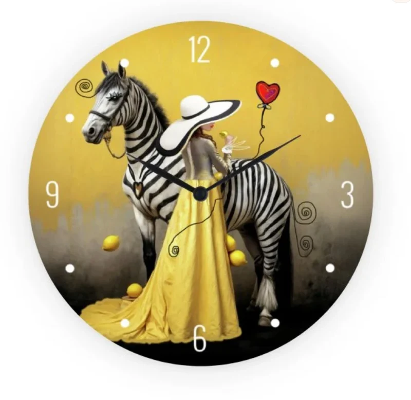 Wandklok "Lemon Lady"