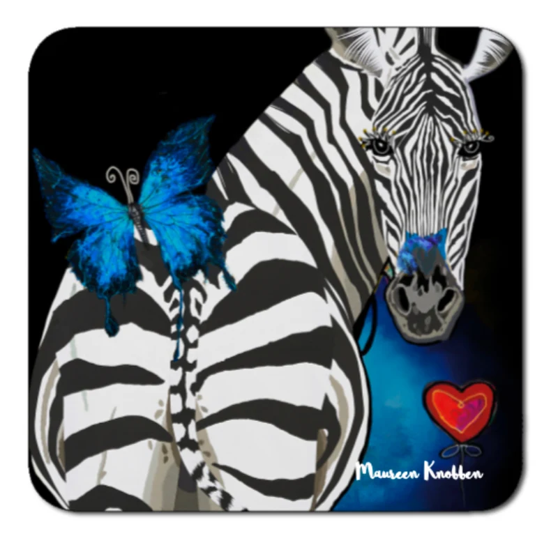 Onderzetters "Zebra in Love"